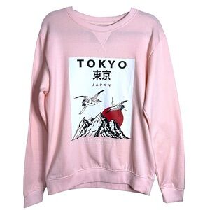 Tokyo Japan Crew Neck Sweatshirt Size Medium Pink Soul Star England